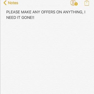 Please make offers on anything in my closet!